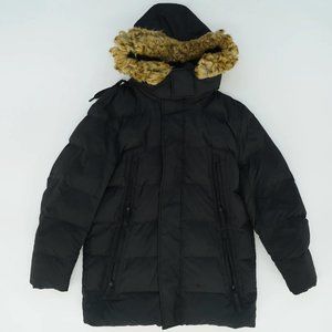 Faux Fur Trimmed Hooded Black Marc New York Coat